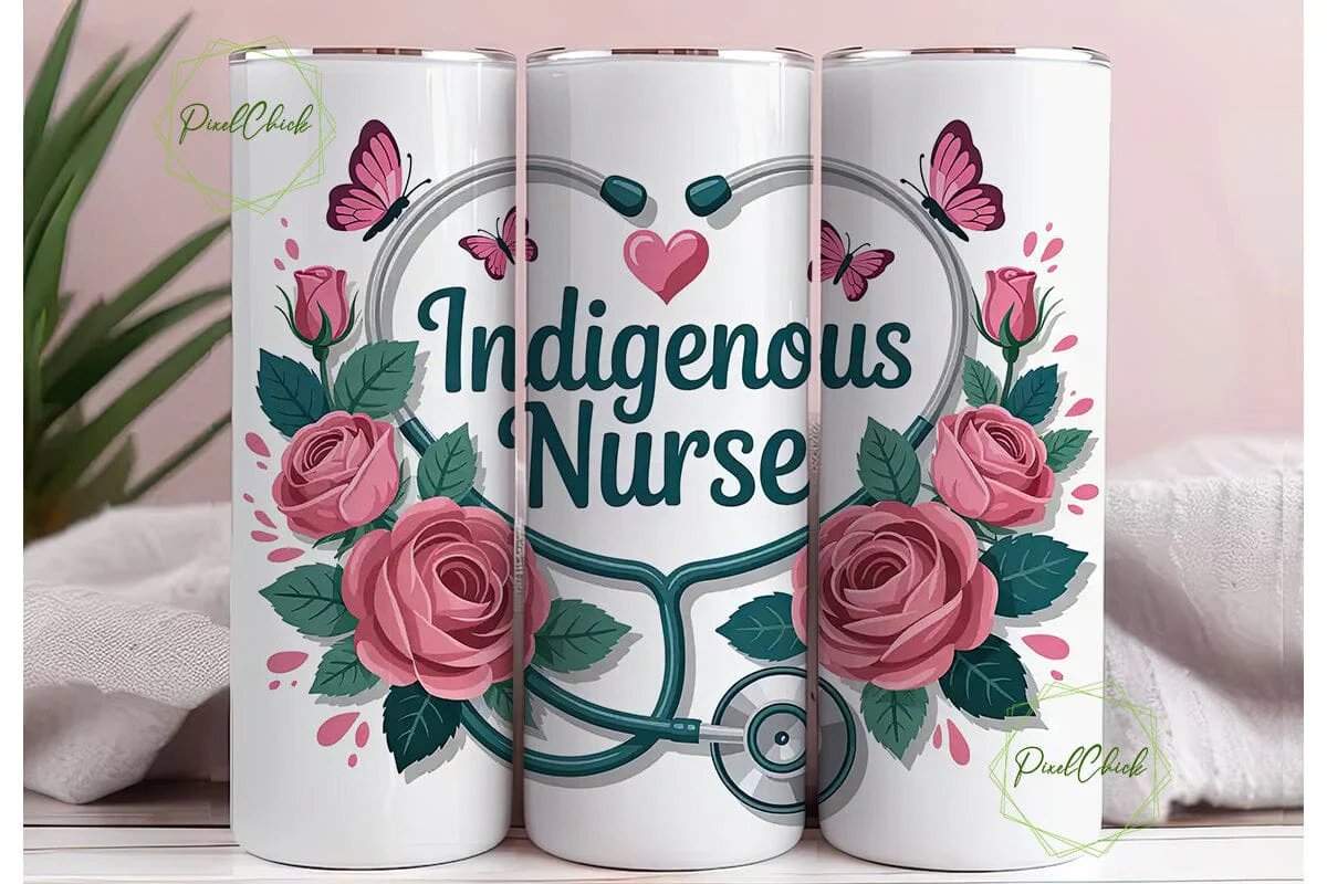Indigenous Nurse 20oz Tumbler Design - Image 3