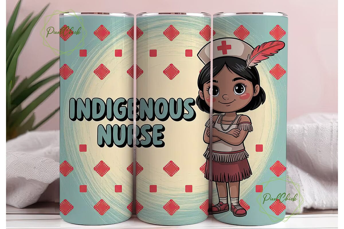 Indigenous Nurse 20oz Tumbler Wrap - Image 3