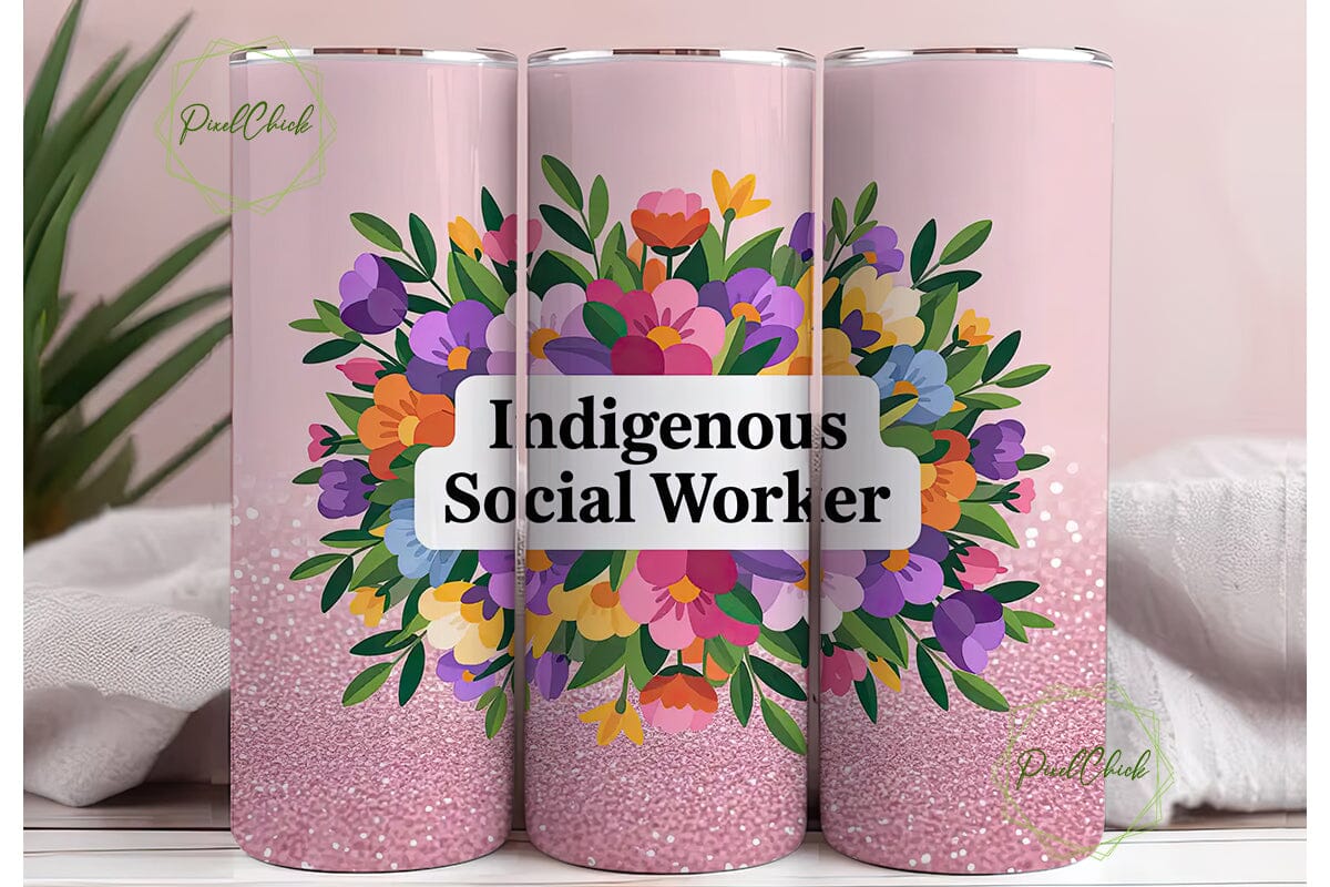 Indigenous Social Worker 20oz Tumbler - Image 3