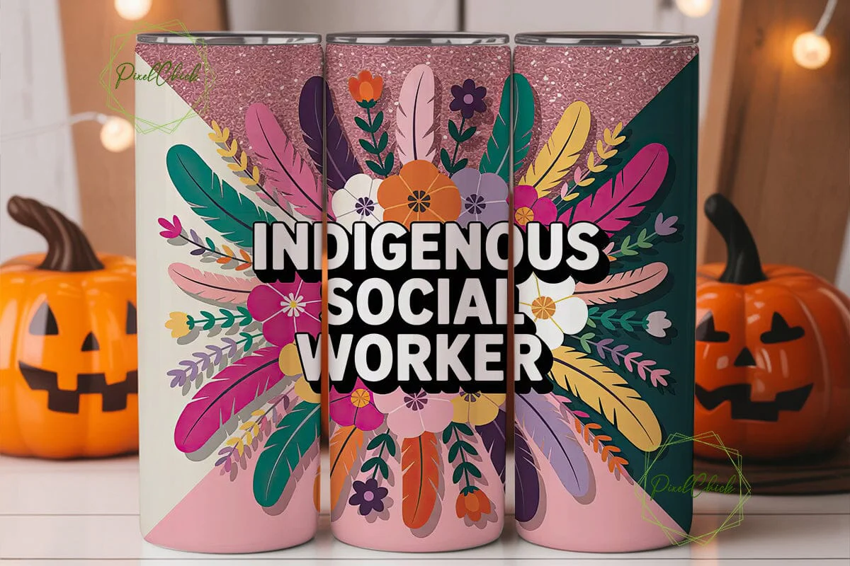 Indigenous Social Worker 20oz Tumbler - Image 2