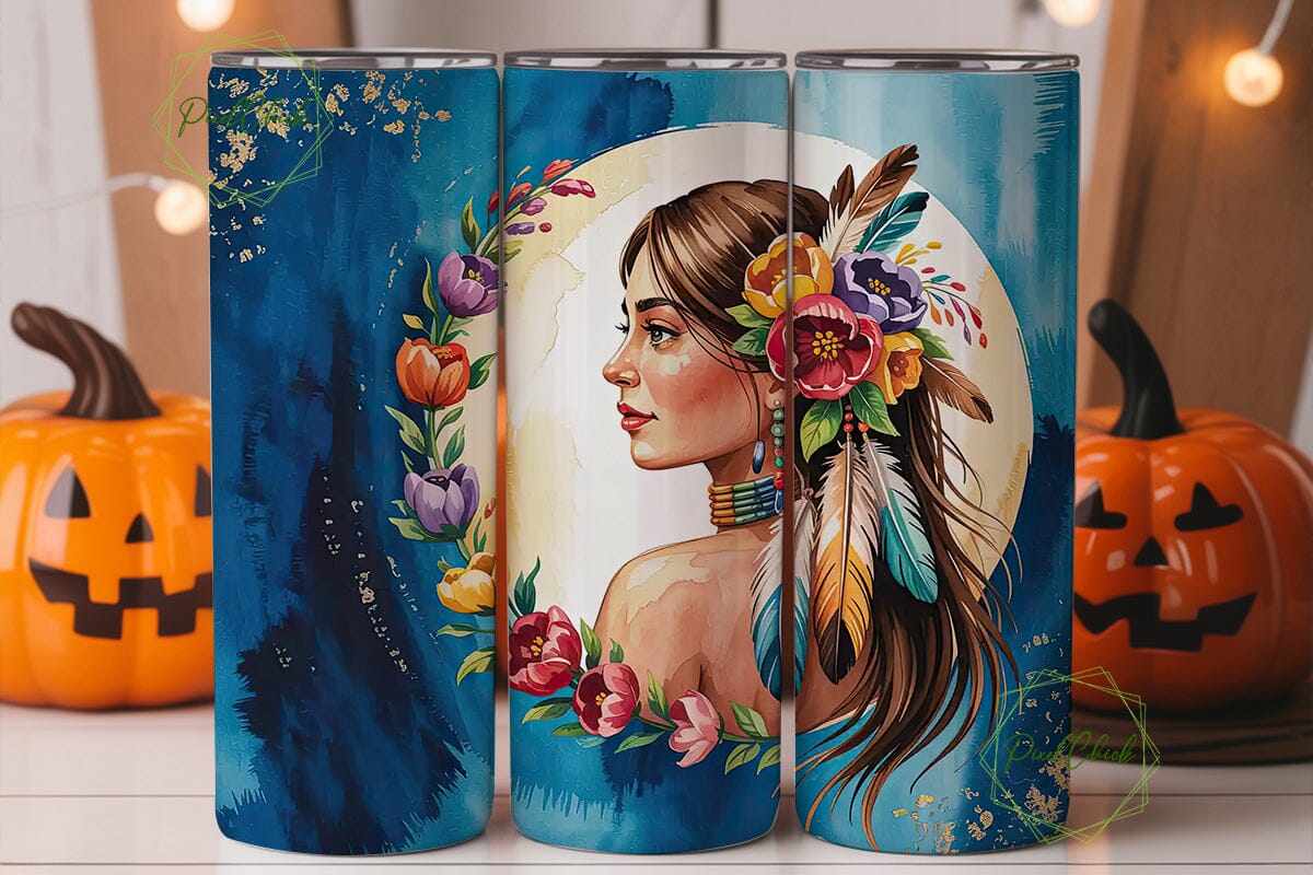 Indigenous Woman 20oz Tumbler Wrap - Image 2