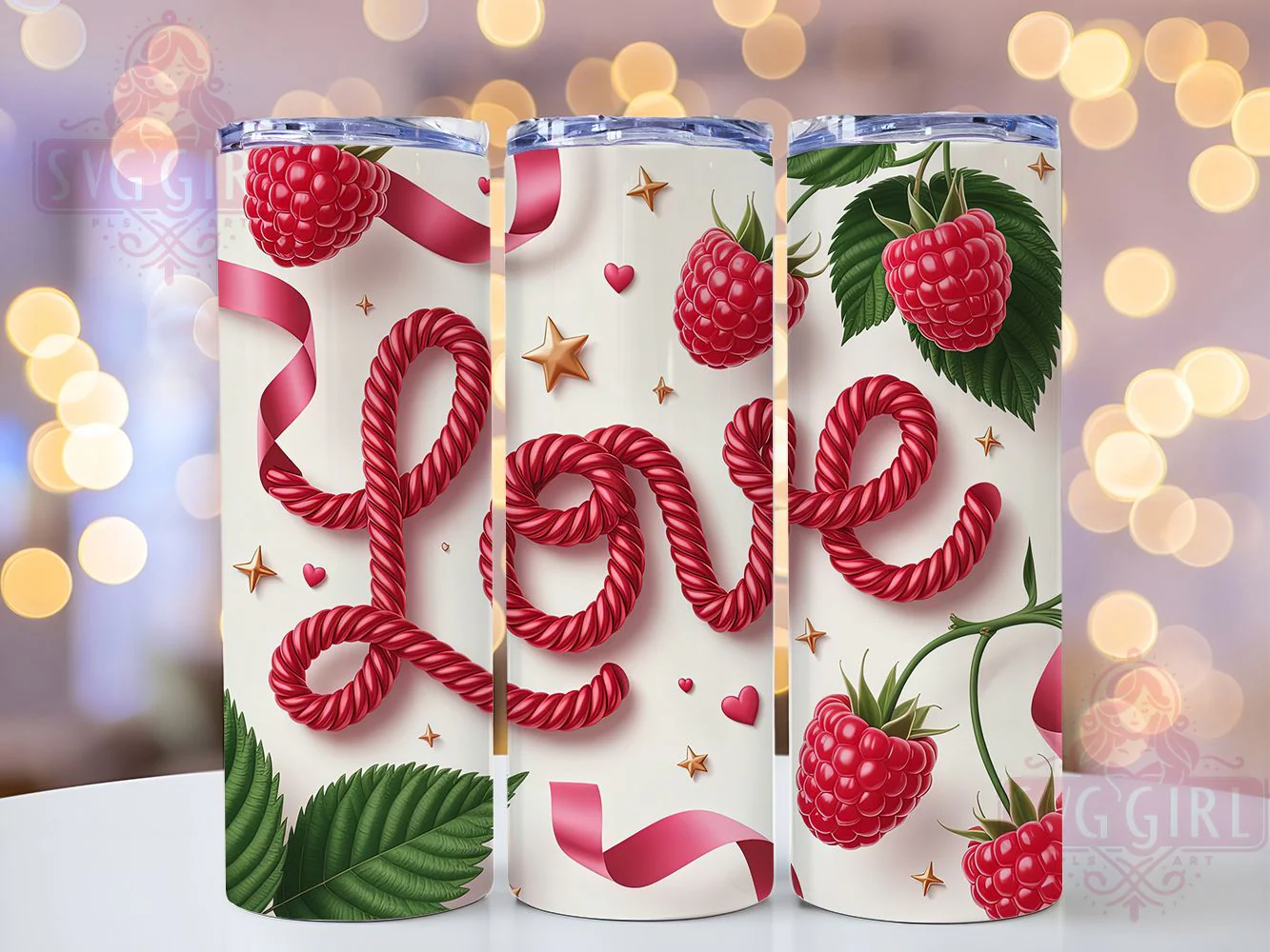 Inflated Heart Valentine Tumbler, Inflated Love, Heart Theme, Romantic Style, Festive Design, 20Oz Tumbler, Sublimation Wrap