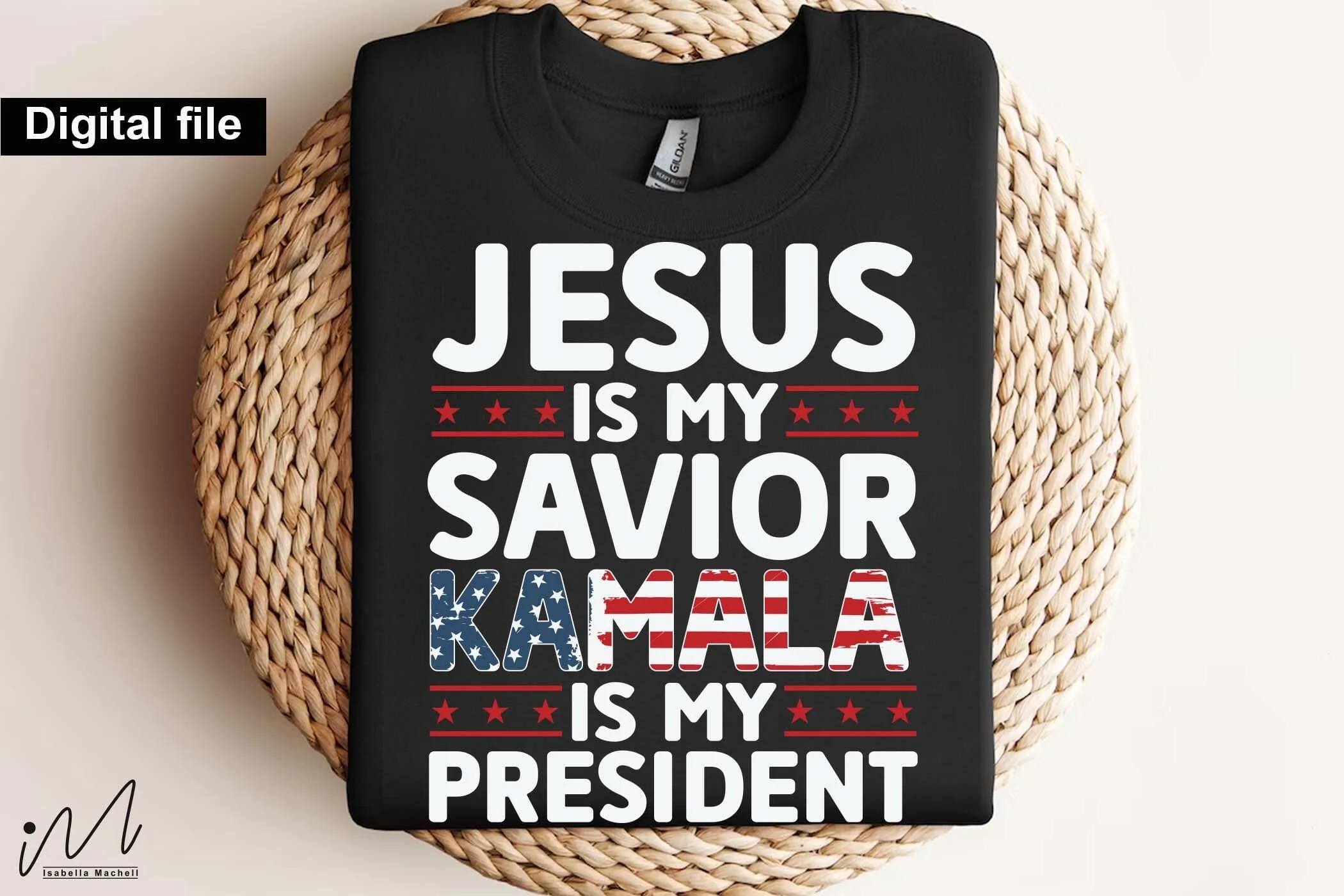Jesus is my savior Kamala is my president svg, I'm voting Kamala,Kamala Harris 2024,Democratic t shirt,Kamala Harris svg,Gift for Her,Kamala Harris t shirt,Madam President - Image 3