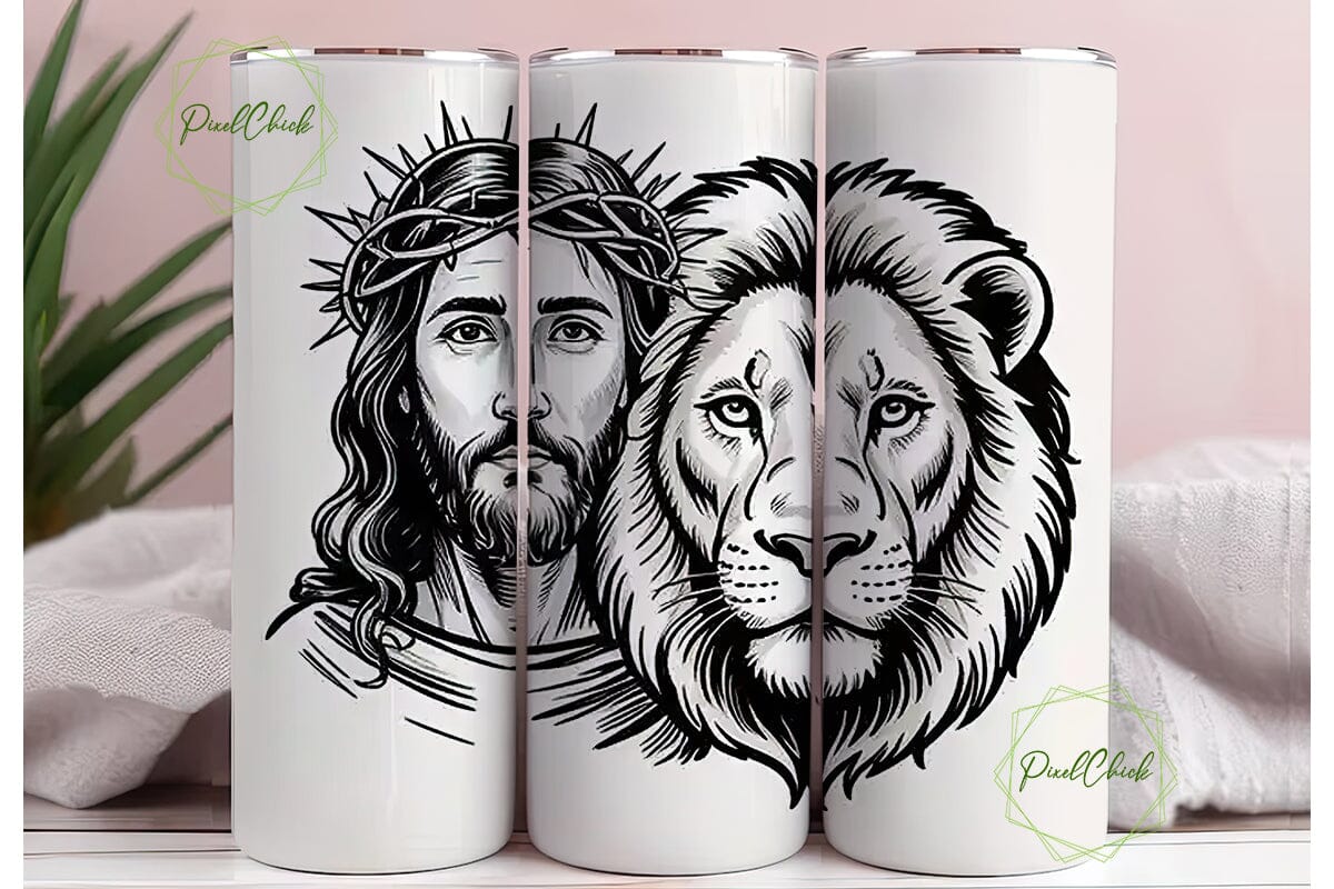 Jesus Lion Faith 20oz Tumbler Wrap - Image 3