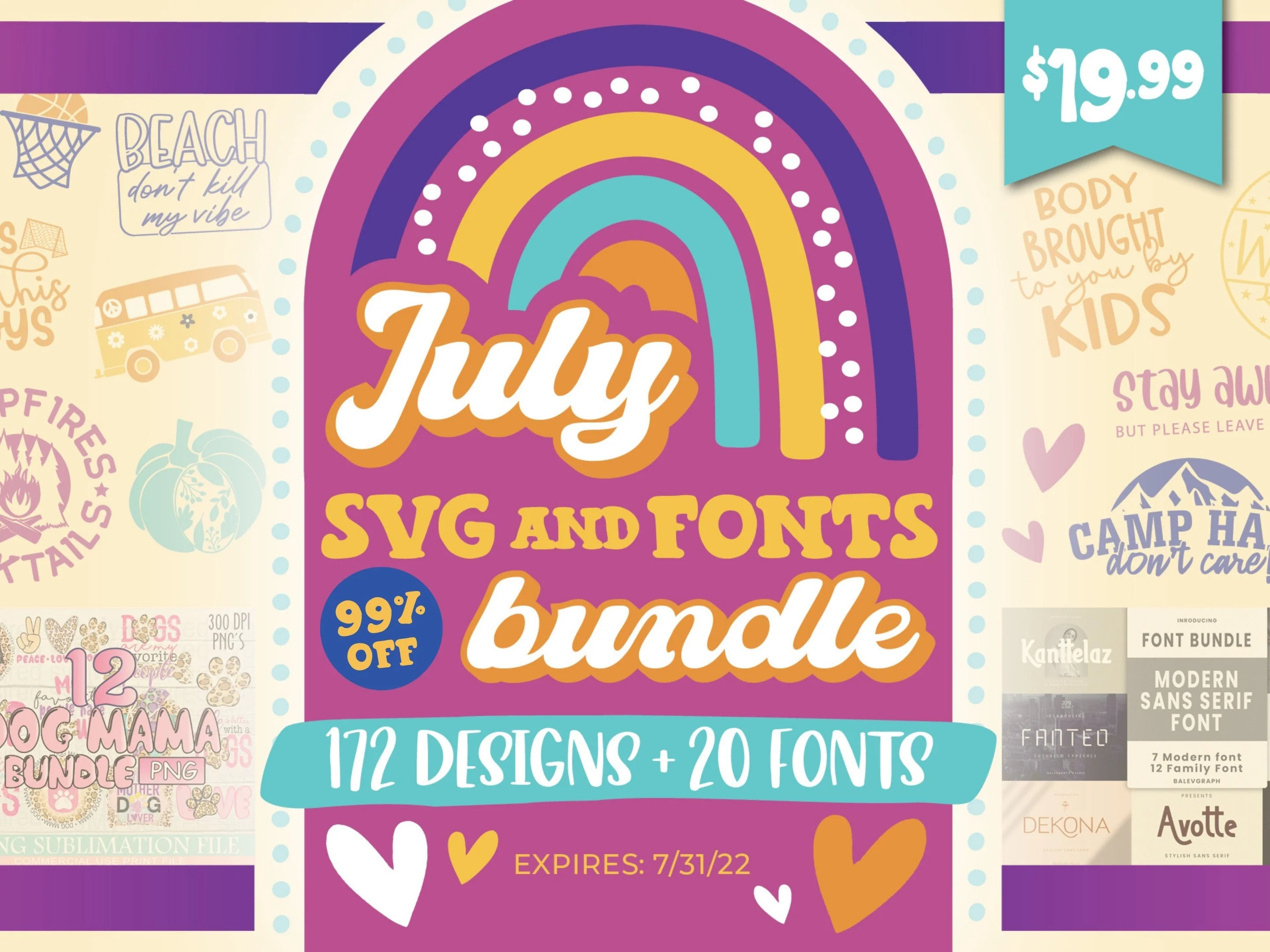 July Font and Design Bundle