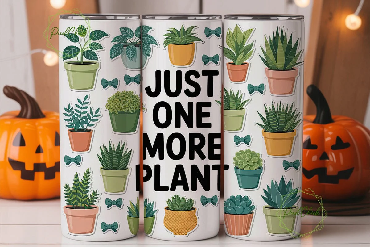 Just One More Plant 20oz Tumbler Wrap - Image 2