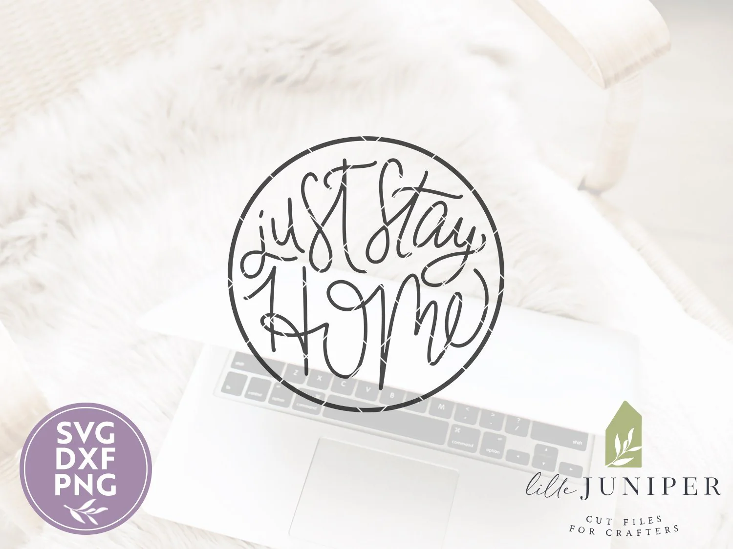 Just Stay Home SVG | Social Distancing SVG | Hand-lettered T-shirt Design - Image 2