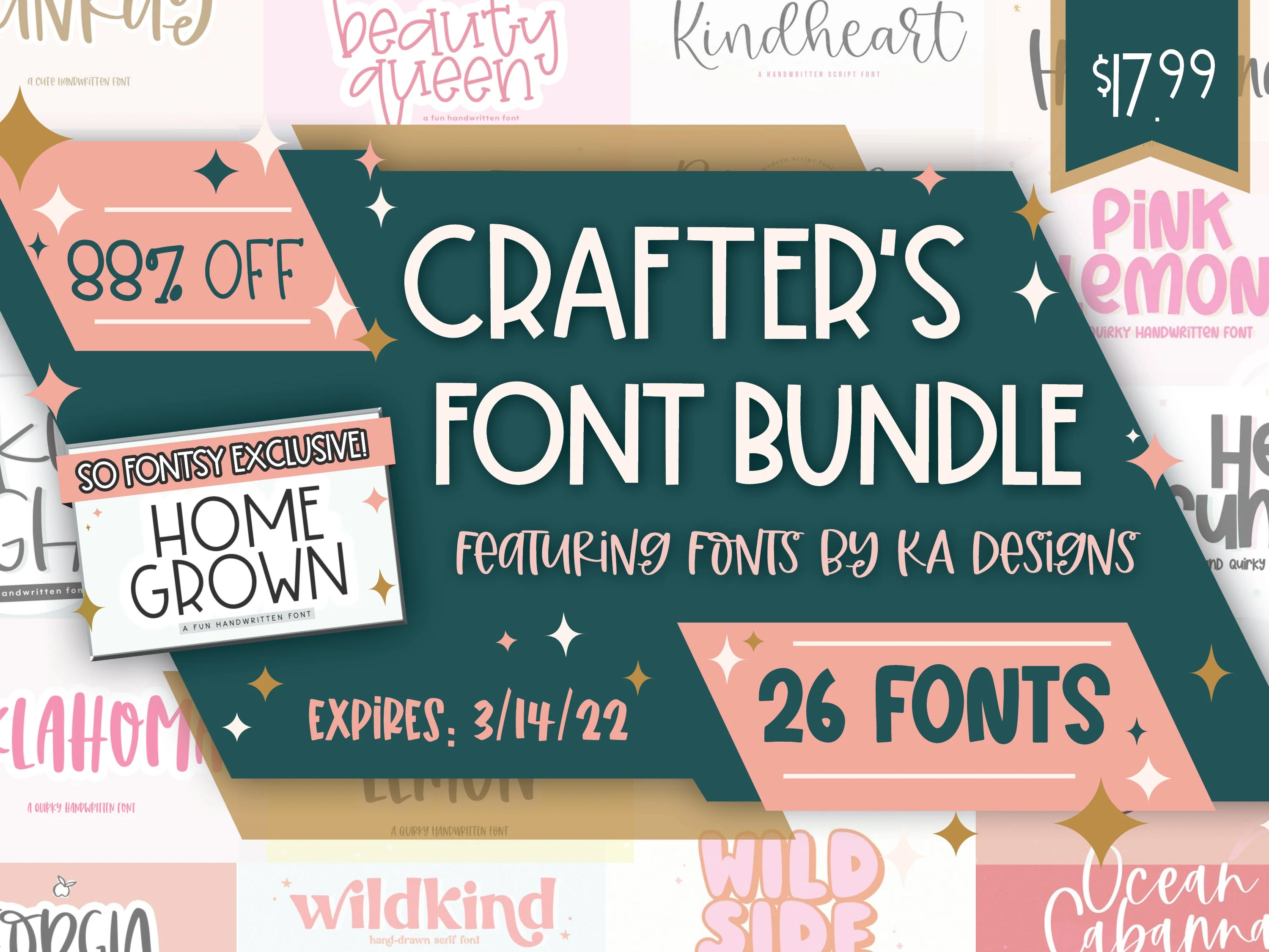 KA Designs Crafter's Font Bundle