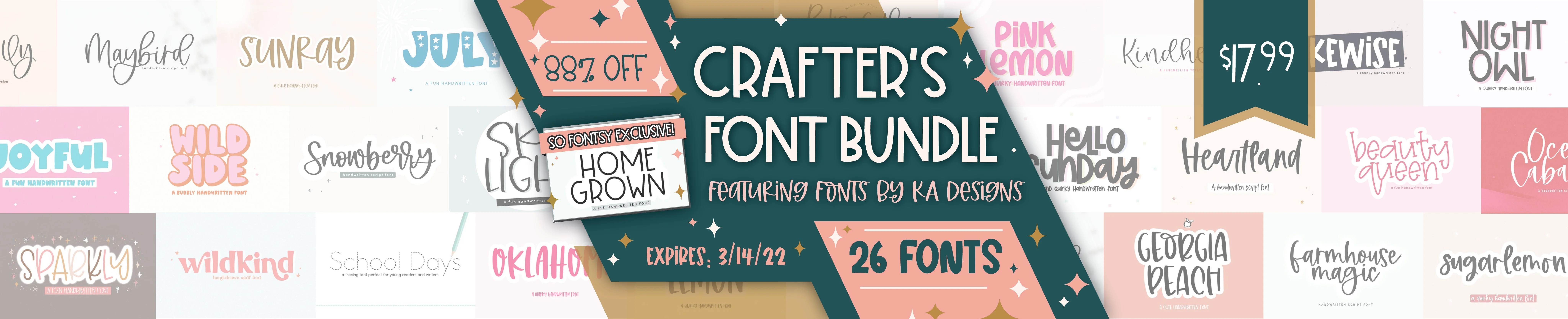 KA Designs Crafter's Font Bundle - Image 2