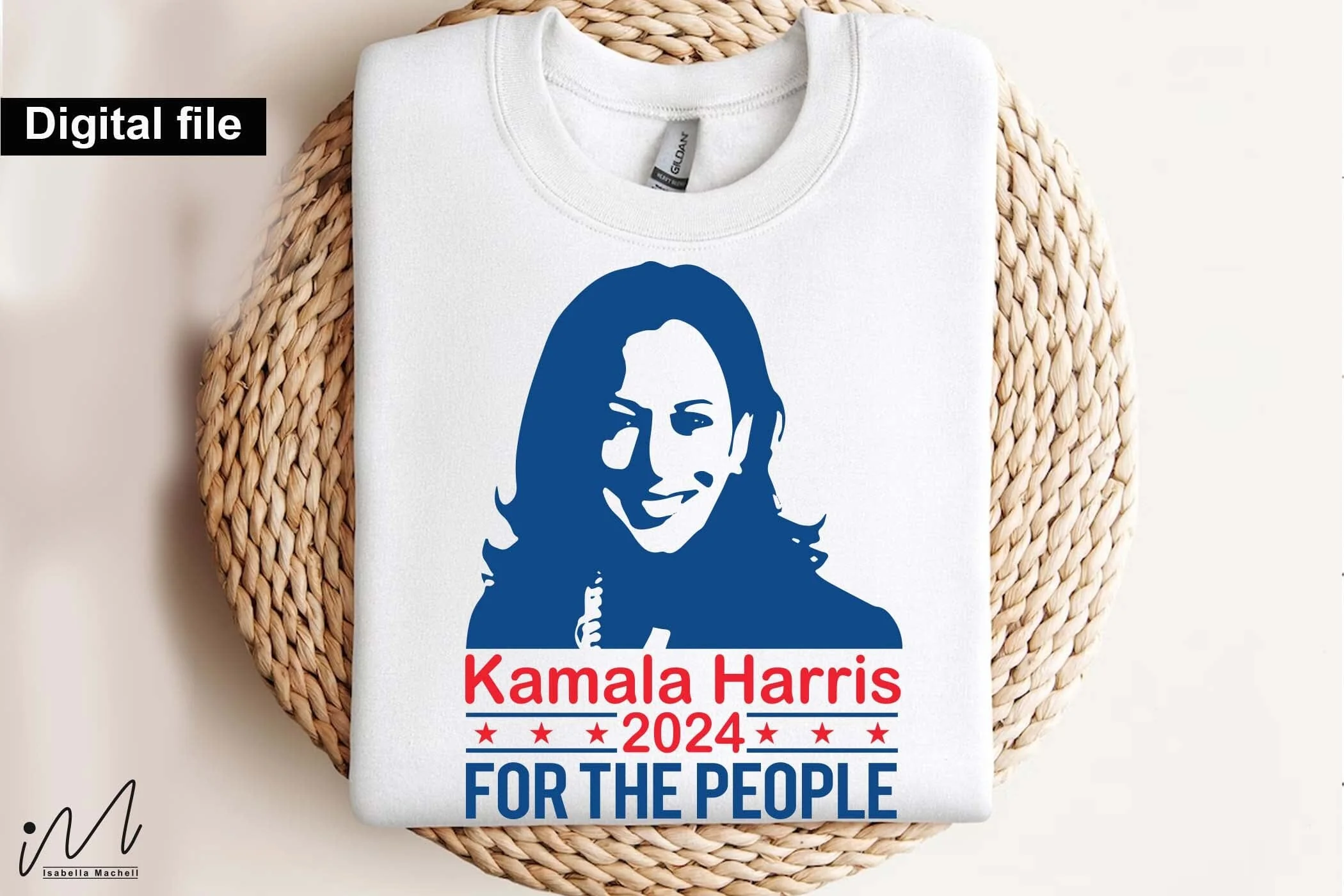 kamala Harris 2024 for the people svg, I'm voting Kamala,Kamala Harris 2024,Democratic t shirt,Kamala Harris svg,Gift for Her,Kamala Harris t shirt,Madam President - Image 2