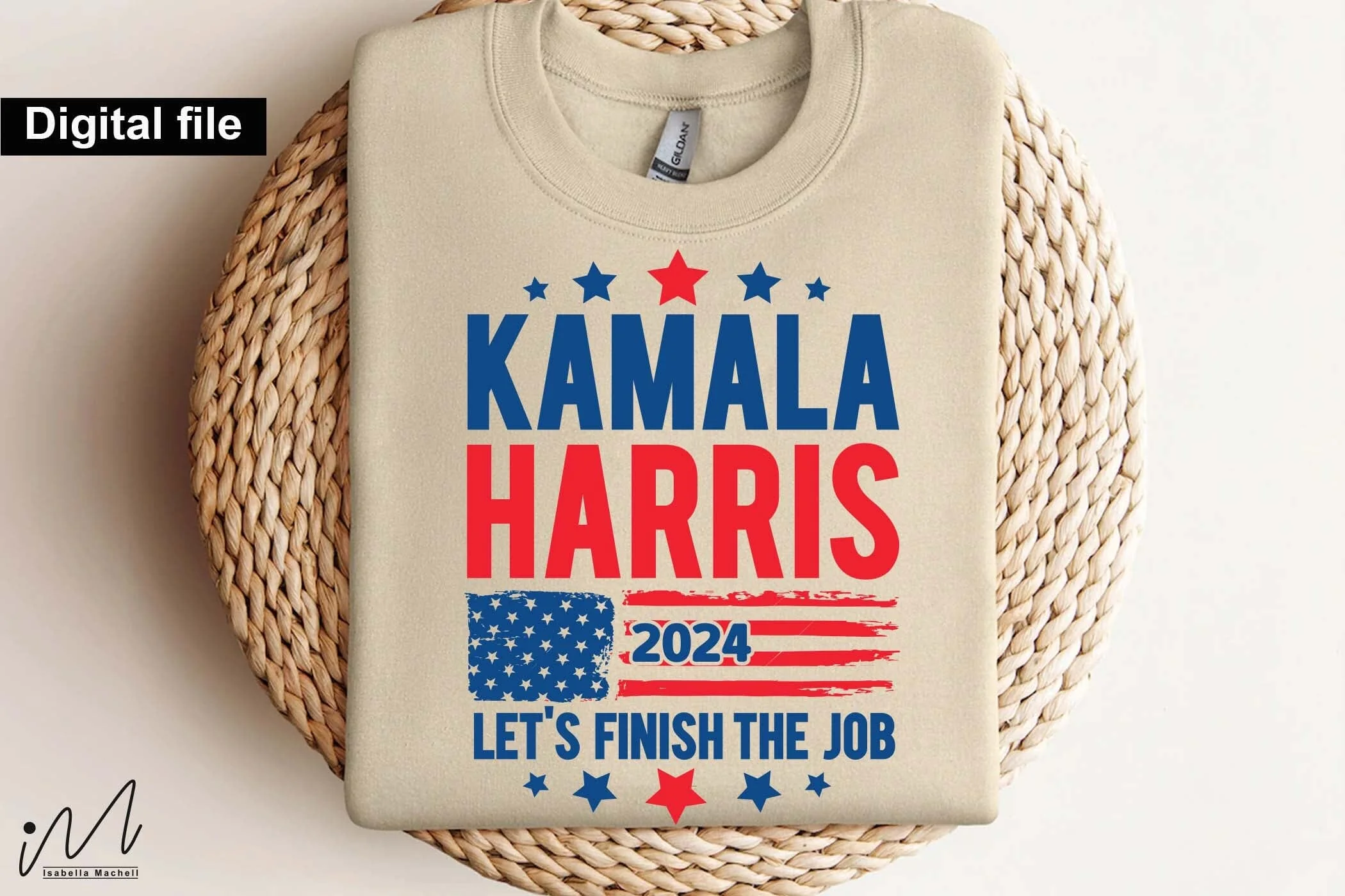 Kamala Harris let s finish the job svg,  I'm voting Kamala,Kamala Harris 2024,Democratic t shirt,Kamala Harris svg,Gift for Her,Kamala Harris t shirt,Madam President - Image 3