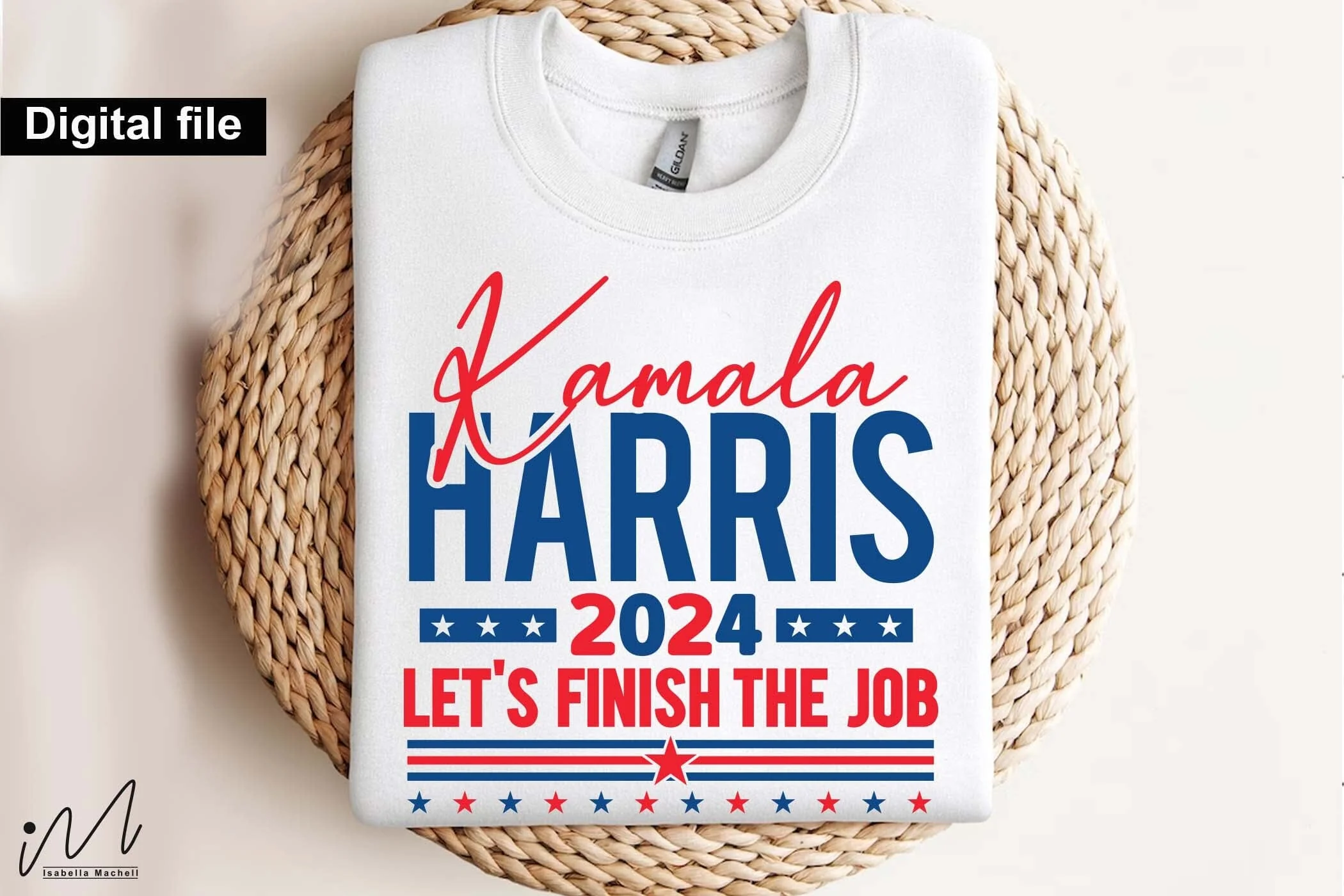 Kamala Harris let's finish the job svg, I'm voting Kamala,Kamala Harris 2024,Democratic t shirt,Kamala Harris svg,Gift for Her,Kamala Harris t shirt,Madam President - Image 3