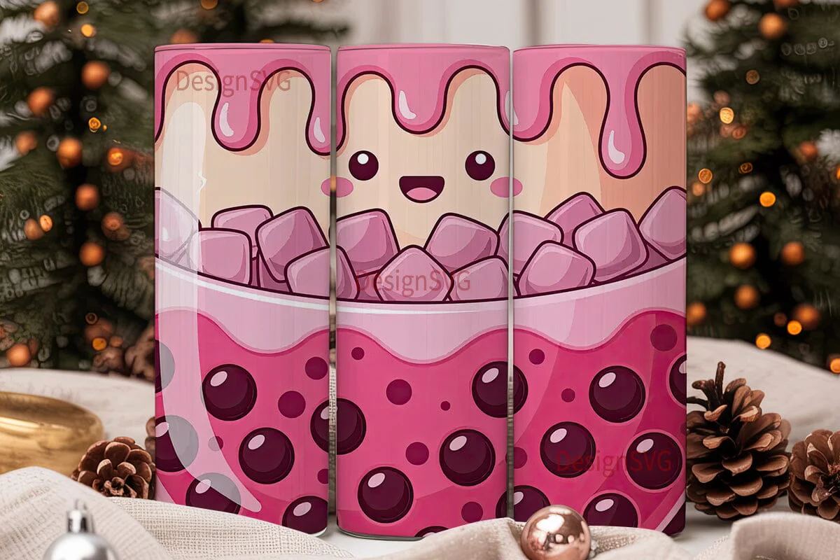Kawaii Boba Tumbler Wrap - Image 2
