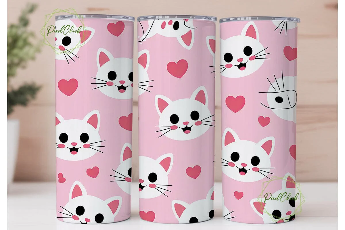 Kawaii Cats 20oz Tumbler Wrap