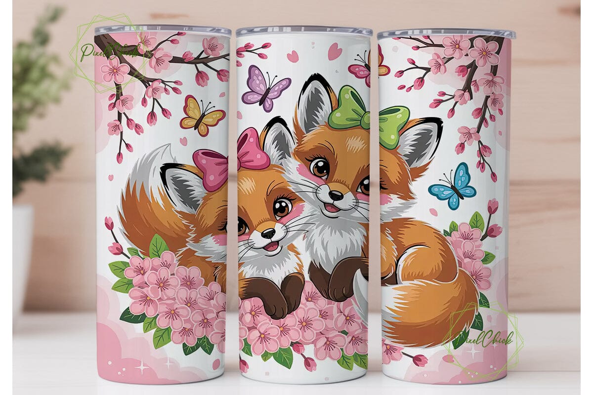 Kawaii Fox Tumbler Wrap