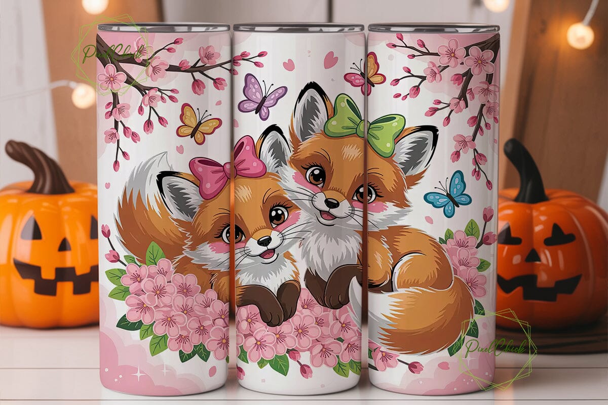 Kawaii Fox Tumbler Wrap - Image 2