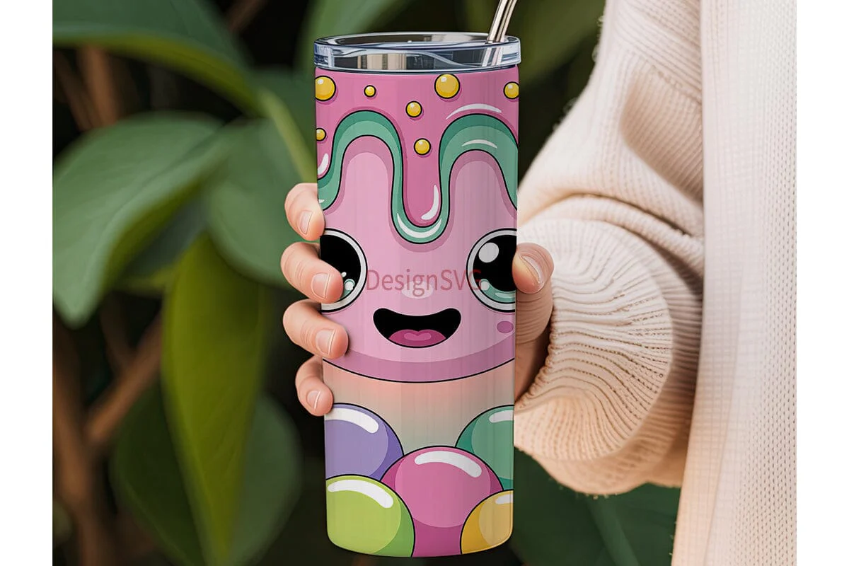 Kawaii Slime Tumbler Wrap - Image 3