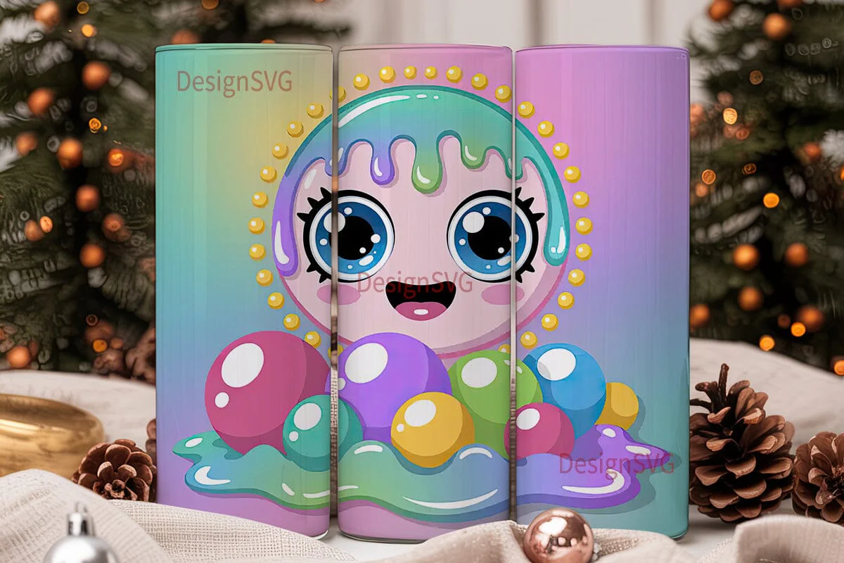 Kawaii Slime Tumbler Wrap - Image 2