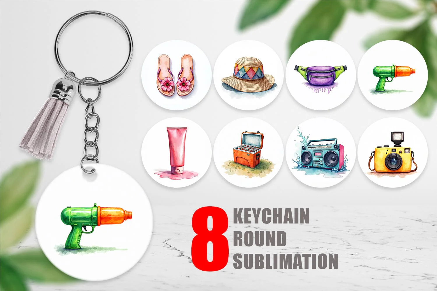 Keychain 90s Beach Essentials