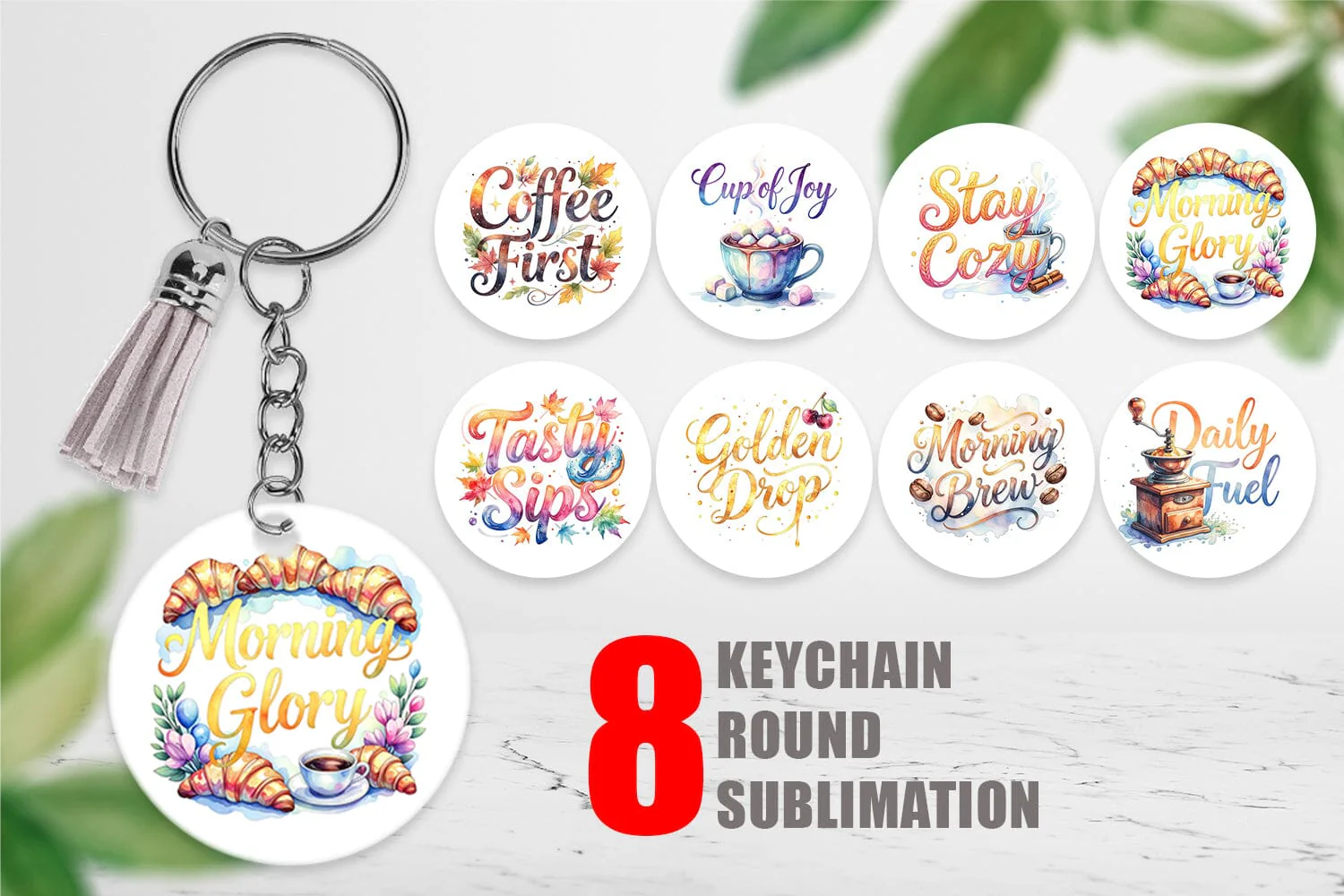 Keychain Cozy Morning Coffee Quotes