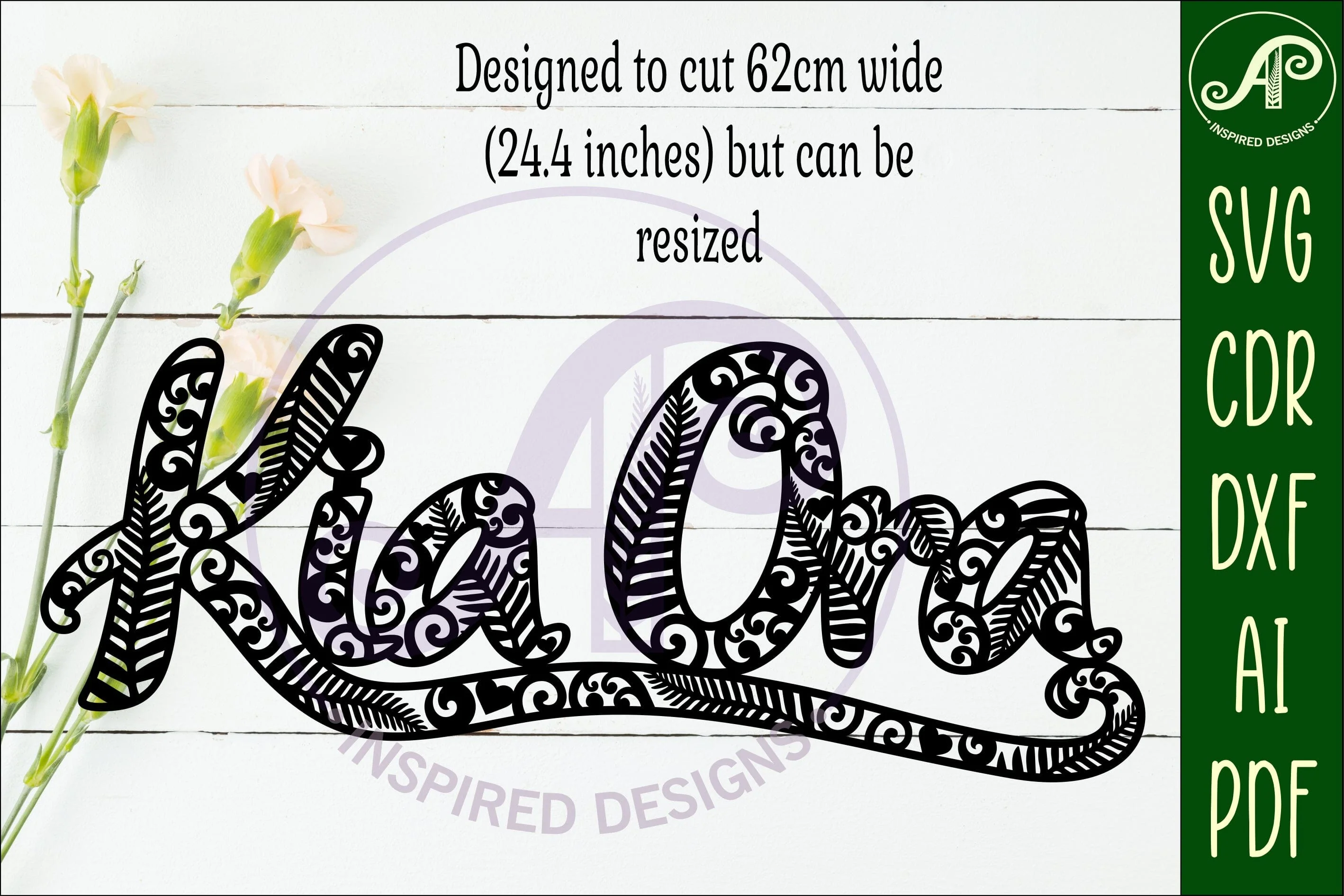Kia Ora wall sign svg laser cut - Image 2
