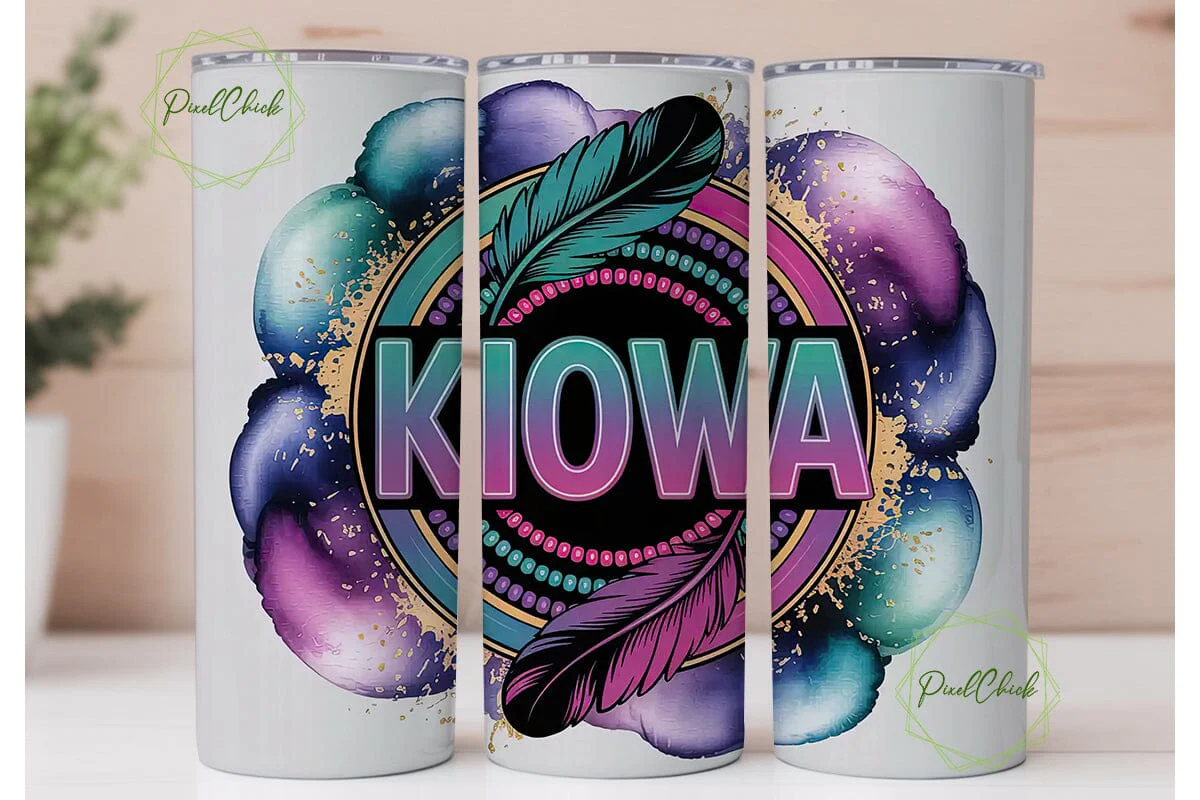Kiowa Beaded Design 20oz Tumbler Wrap