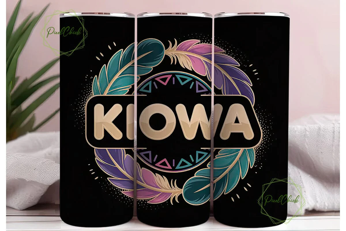 Kiowa Feather Tumbler Wrap - Image 3
