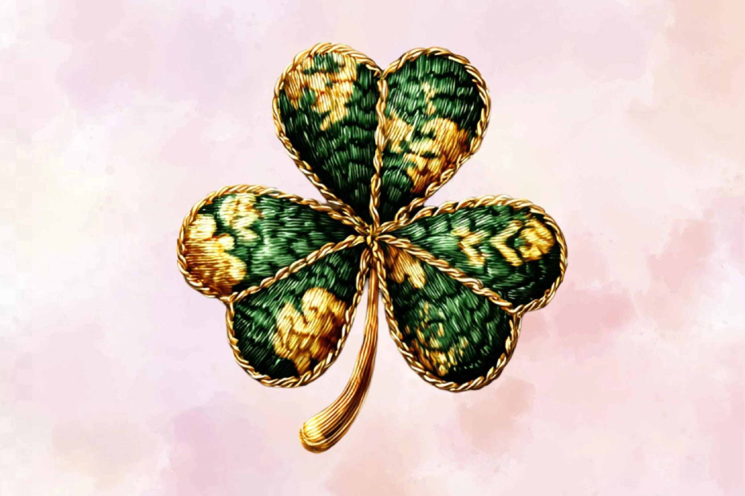 Knitted Yarn Crochet Four Leaf Clover - Image 6