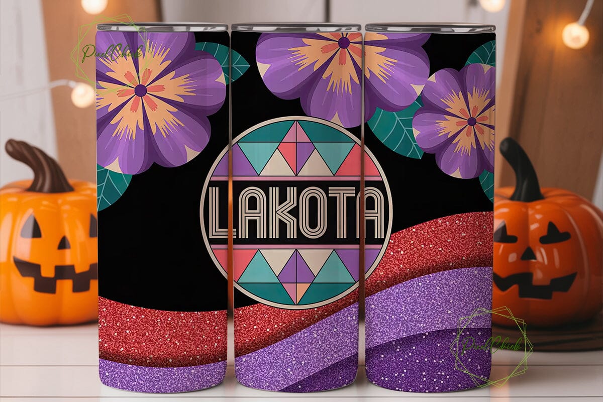 Lakota Floral Glitter 20oz Tumbler Wrap - Image 2