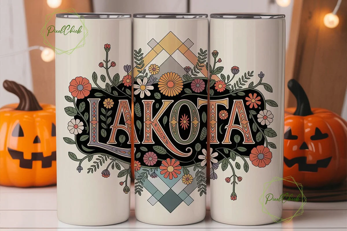 Lakota Floral Tumbler Design - Image 2