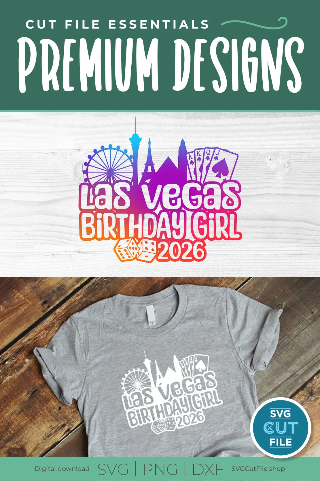 Las Vegas Birthday Girl svg with 2026 for a Birthday Weekend Vacation Crew or Squad - Image 4