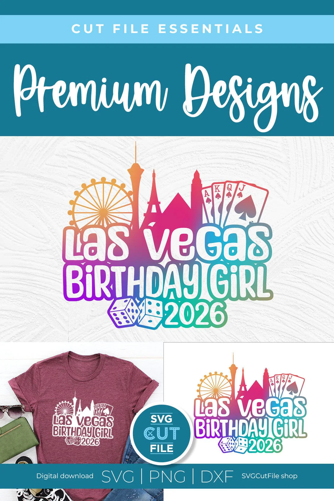 Las Vegas Birthday Girl svg with 2026 for a Birthday Weekend Vacation Crew or Squad - Image 5