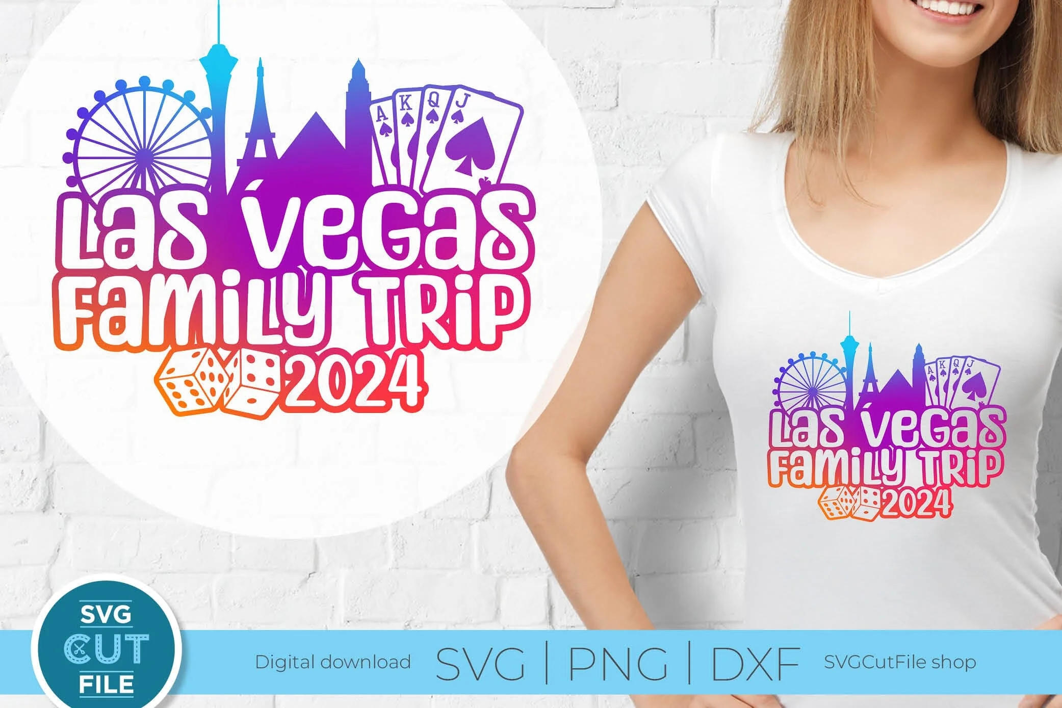 Las Vegas Family Trip svg with 2024 for a Family Weekend or Vacation