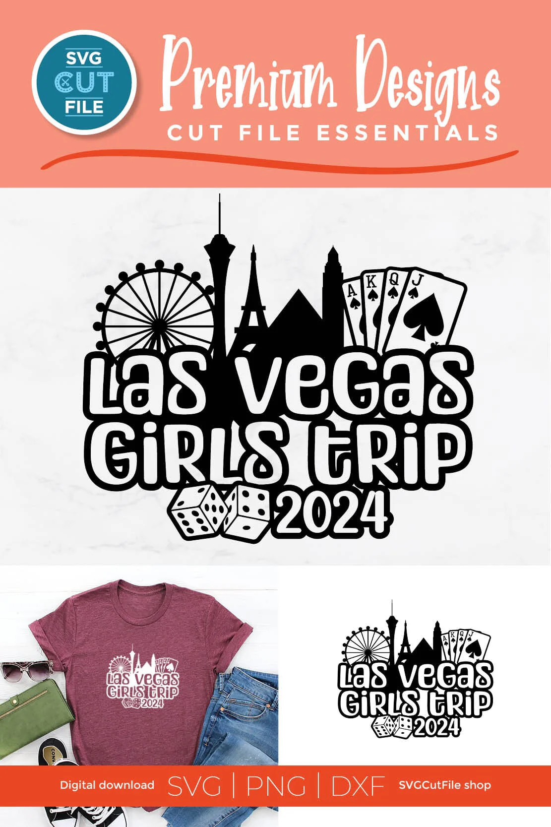 Las Vegas Girls Trip svg with 2024 for a Birthday Weekend Vacation - Image 3