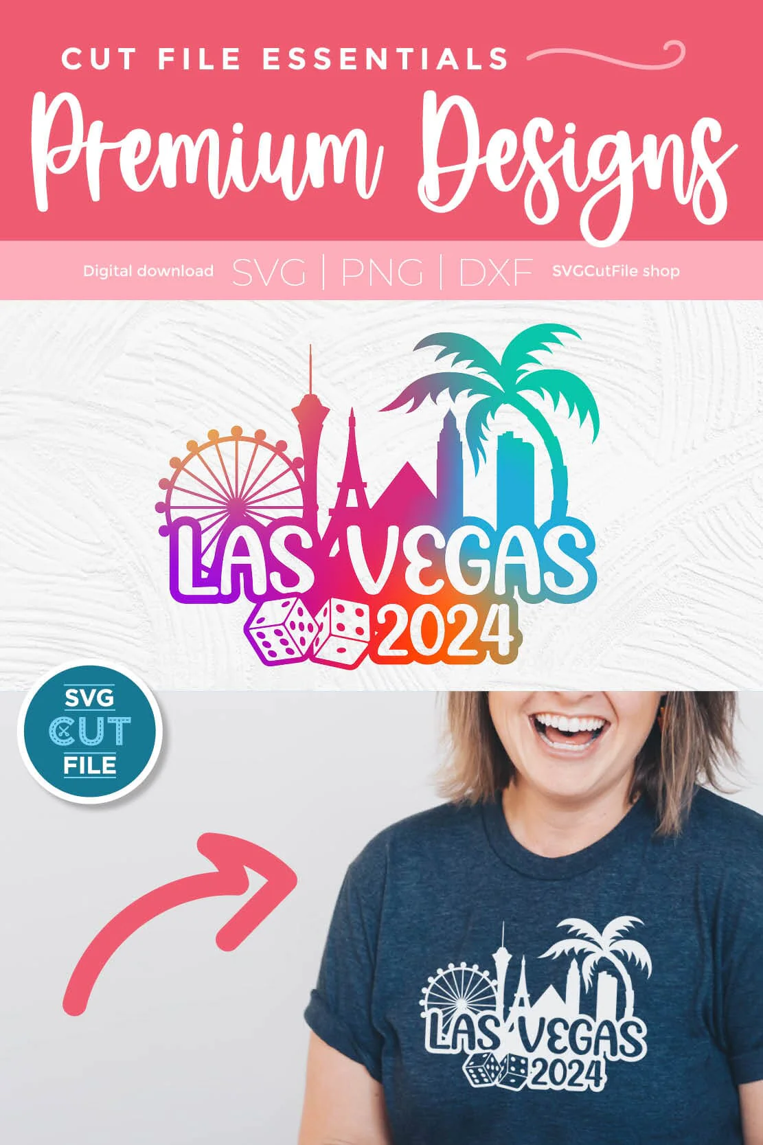 Las Vegas svg with 2024 for a Girls Trip Birthday Weekend, Crew, Family Trip, Vacation - Image 3
