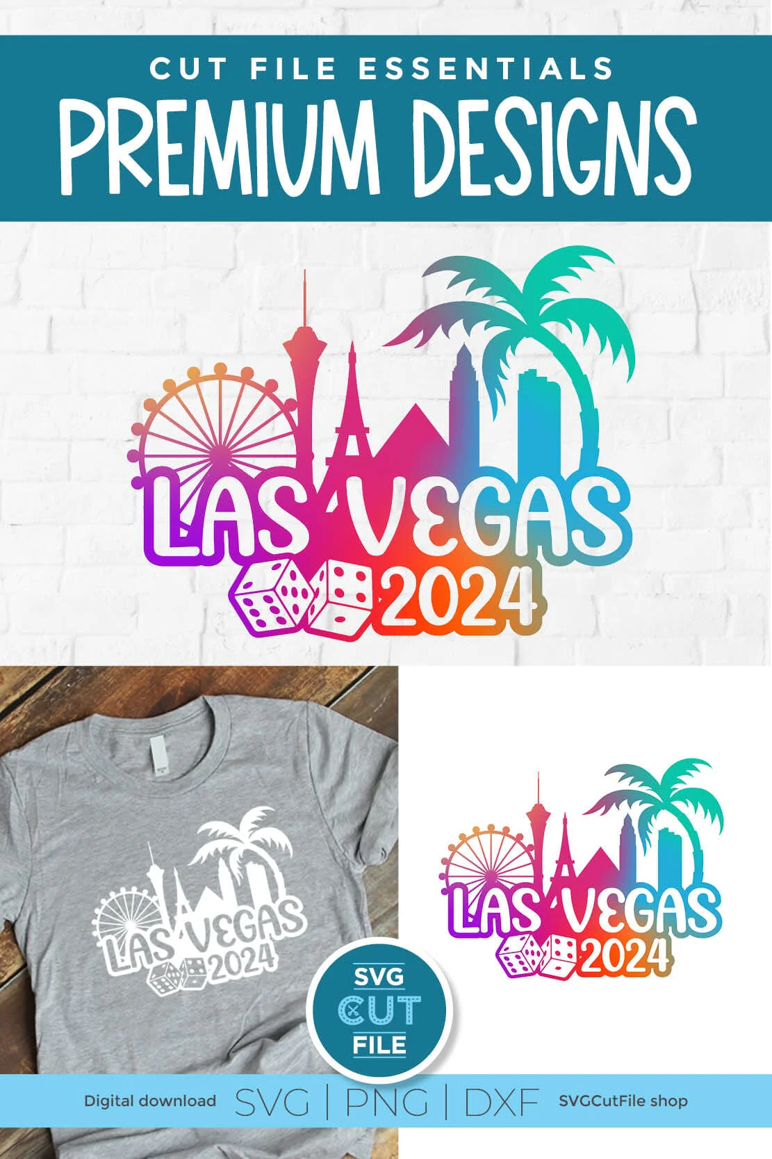 Las Vegas svg with 2024 for a Girls Trip Birthday Weekend, Crew, Family Trip, Vacation - Image 2