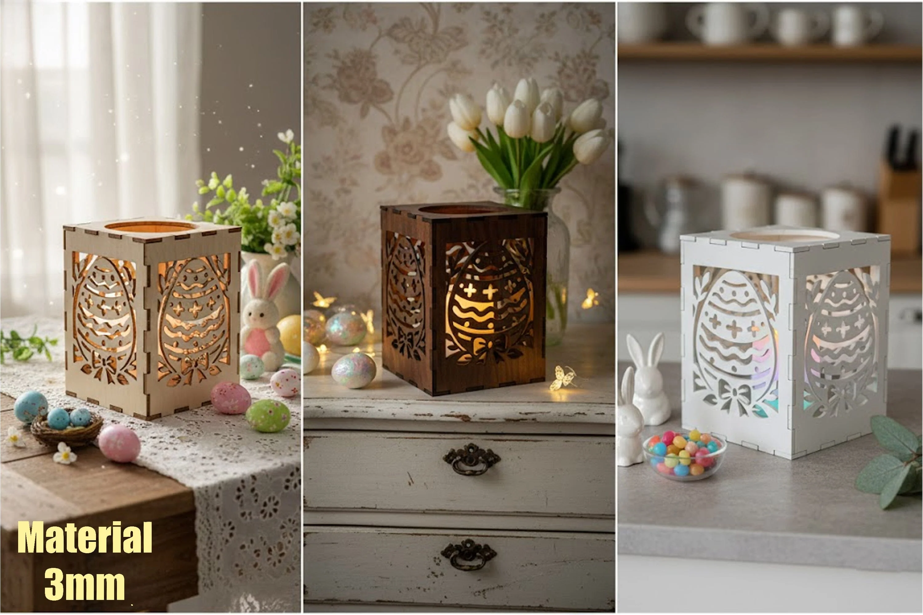 Laser Cut Easter Lantern SVG