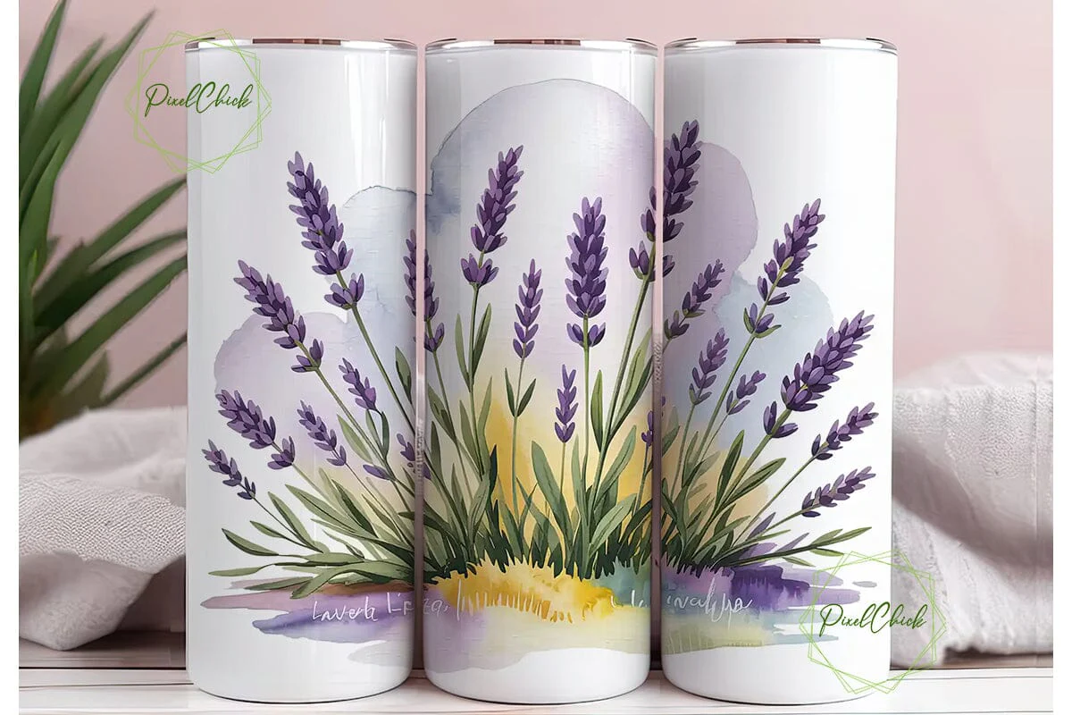 Lavender Field 20oz Tumbler Wrap - Image 3