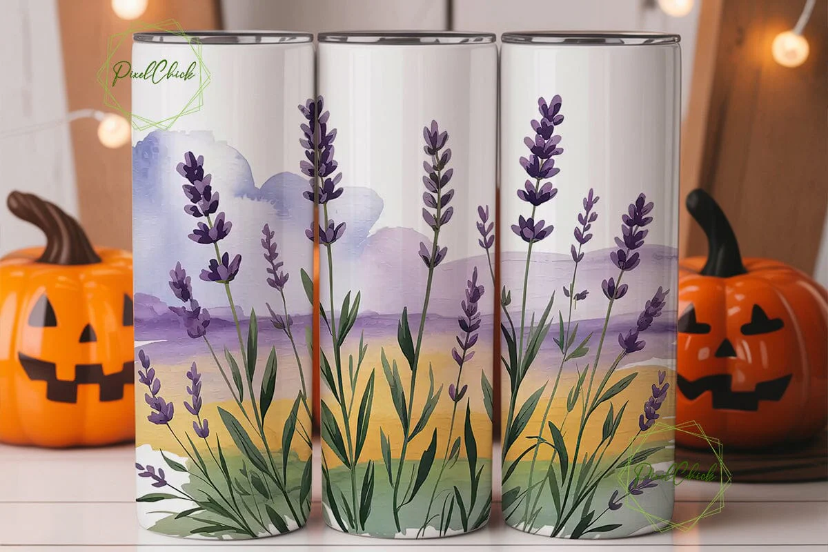 Lavender Field 20oz Tumbler Wrap - Image 2