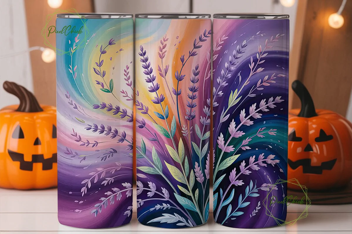 Lavender Galaxy 20oz Tumbler Wrap - Image 2