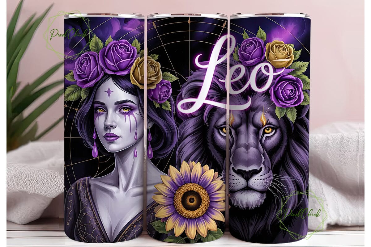 Leo Zodiac 20oz Tumbler Wrap - Image 3