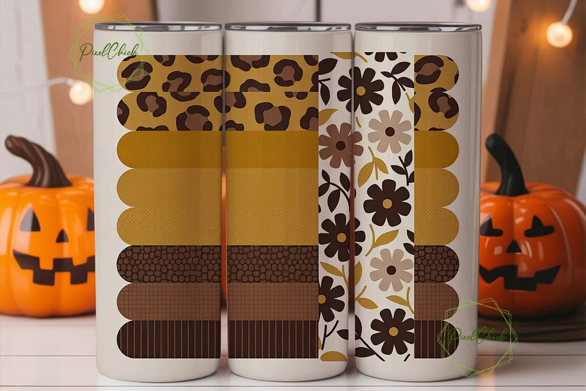 Leopard Floral Tumbler Wrap - Image 2