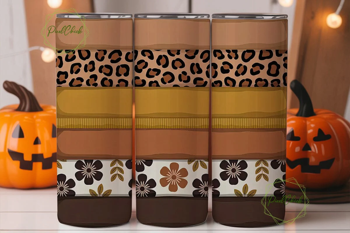 Leopard Floral Tumbler Wrap - Image 2
