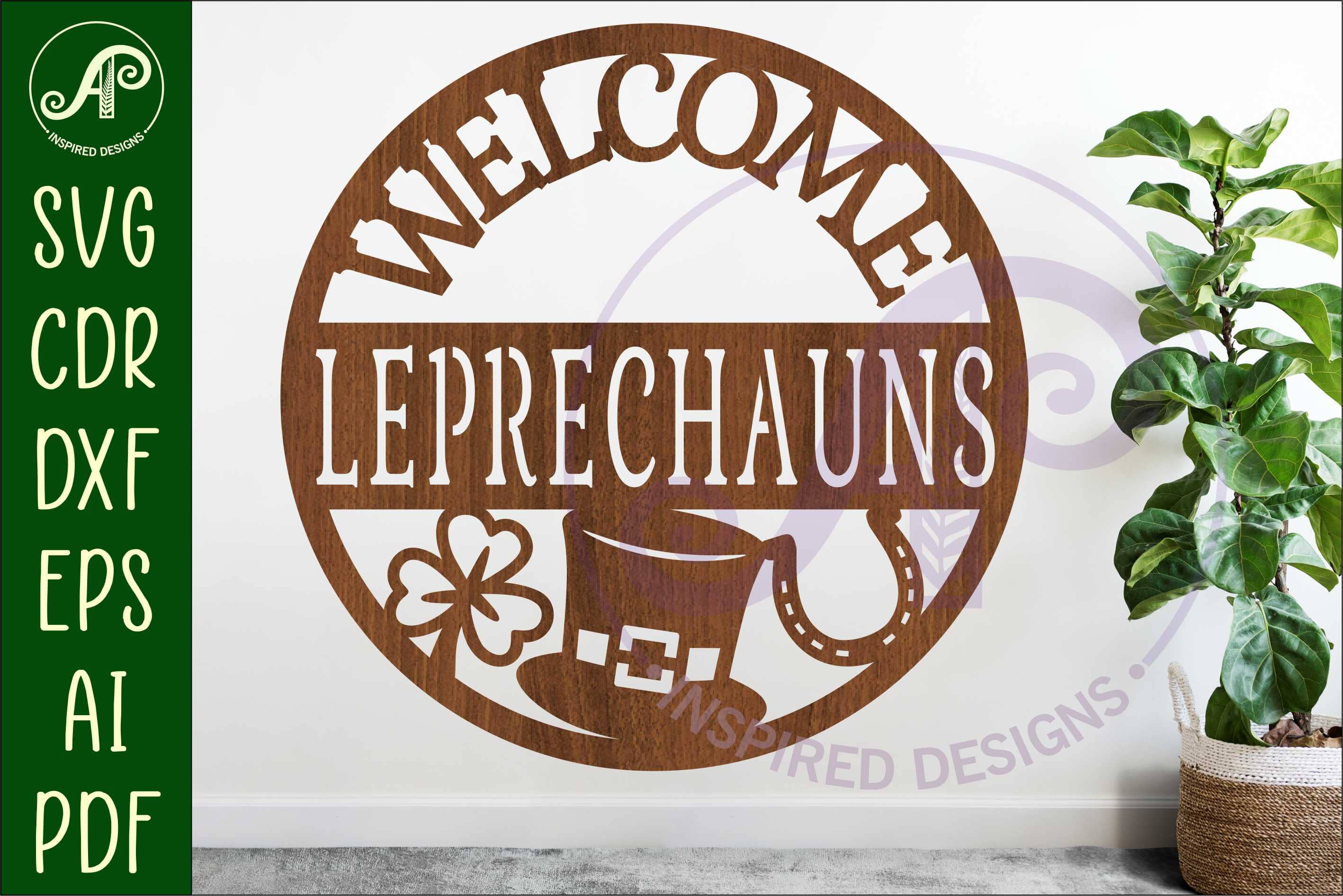 Leprechauns Welcome St. Patrick's Day wall sign