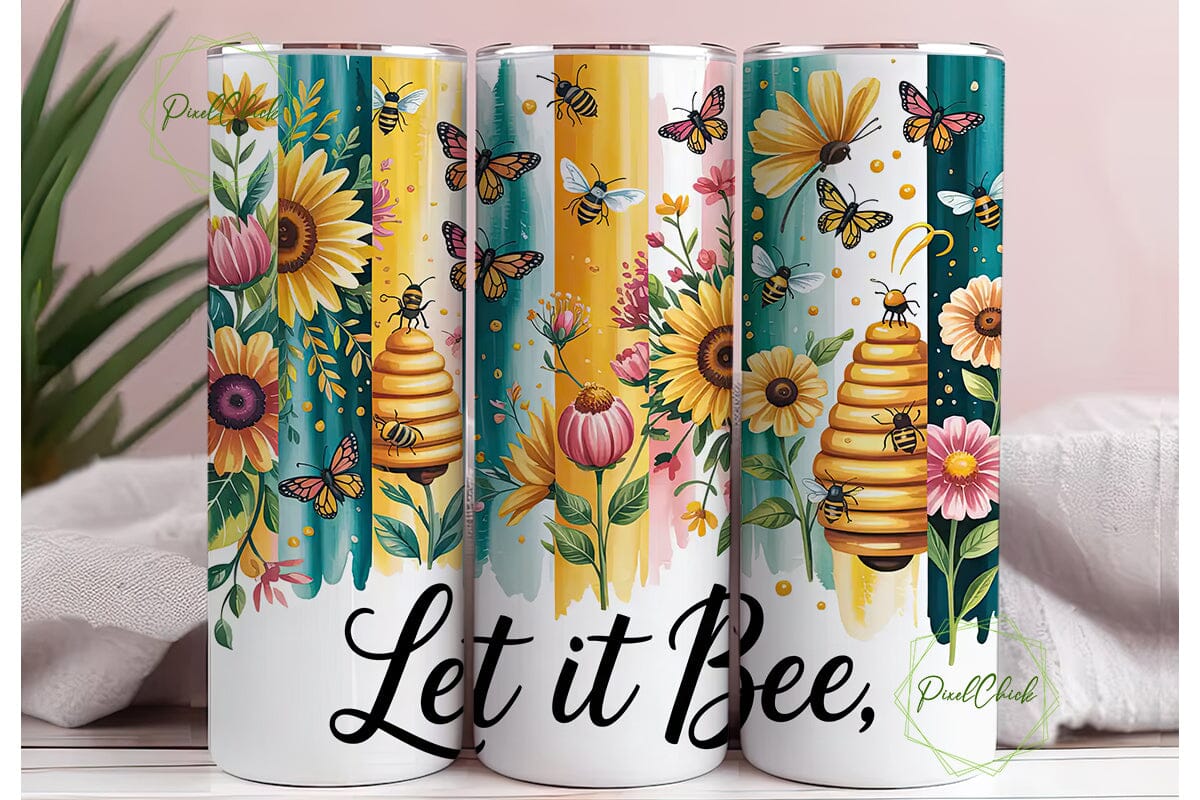 Let It Bee 20oz Tumbler Wrap