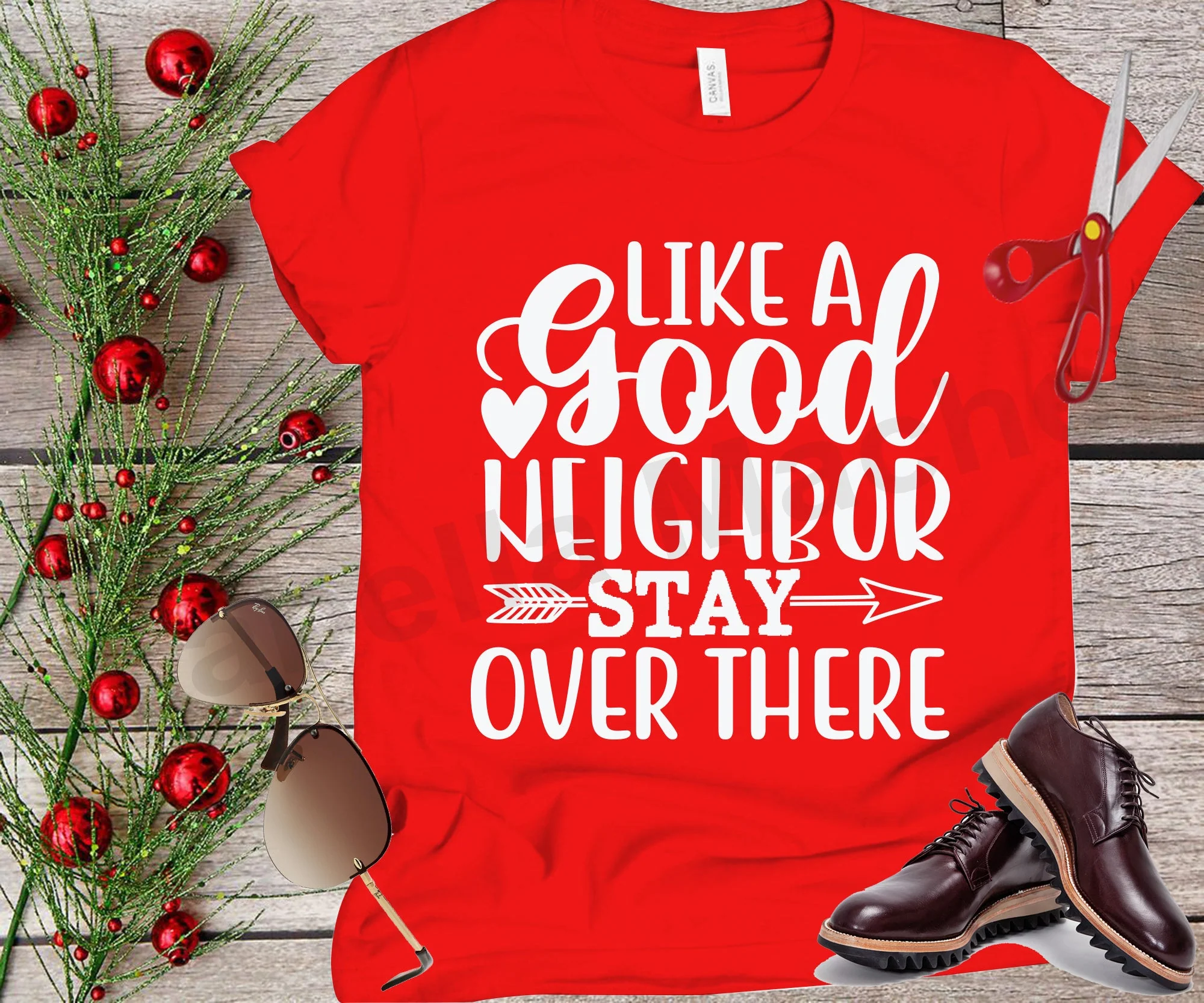 like a good neighbor stay over there svg, social distancing t shirt svg, cut files, covid t shirt svg, covid 19 svg - Image 2