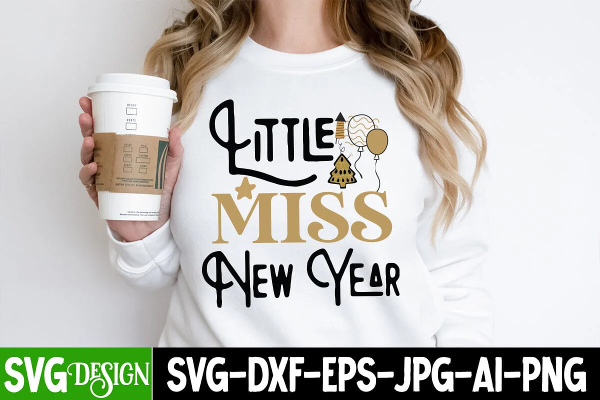 Little Miss New Year SVG Cut File, Little Miss New Year SVG Design, New Year 2024 SVG Cut File, 2024 New Year SVG bundle,New Year SVG Design 2024