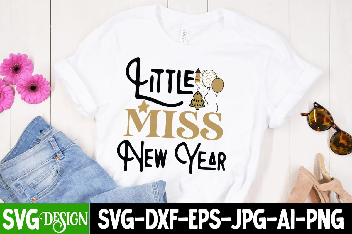 Little Miss New Year SVG Cut File, Little Miss New Year SVG Design, New Year 2024 SVG Cut File, 2024 New Year SVG bundle,New Year SVG Design 2024 - Image 2