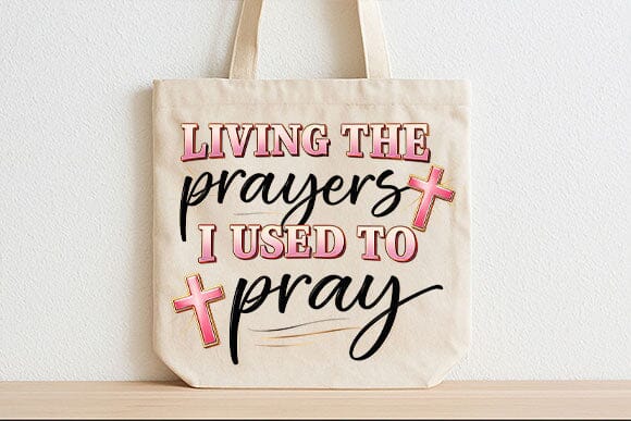 Living the Prayers PNG | Christian Faith Sublimation Design - Image 5