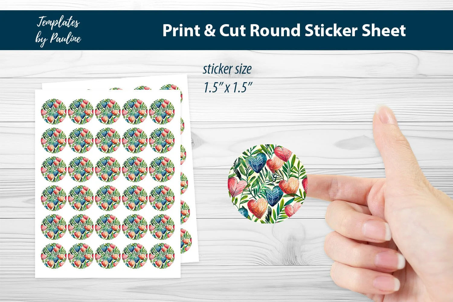 Love Letter Heart Round Sticker Sheet